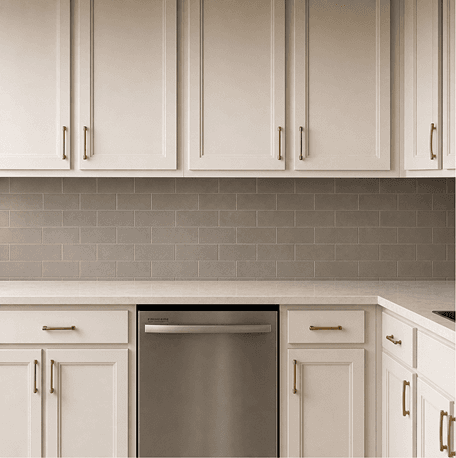 Freshly refinished kitchen cabinets with a premium finish